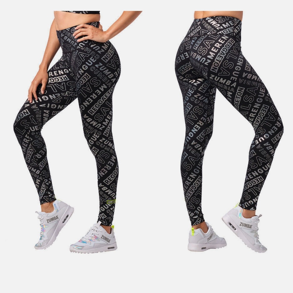 Zumba Happy High Waisted Ankle Leggings - Iridescent